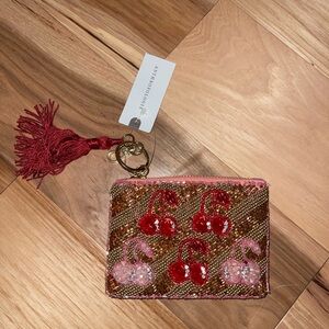 NWT anthropology beaded coin purse